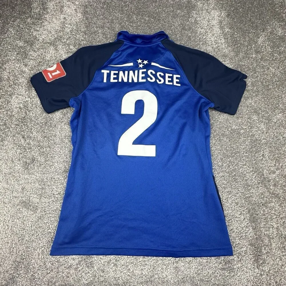 Nike Tennessee Soccer Club Jersey Womens Medium (18x24) Blue Polo Dri-Fit